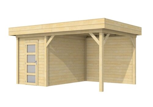 Blokhut Kiekendief 200x300 cm + luifel 300 cm