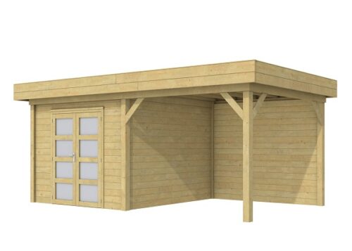 Blokhut Bosuil 300x300 cm + luifel 300 cm - Geïmpregneerd