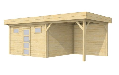 Blokhut Kievit 400x300 cm + luifel 300 cm