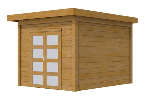 KORTING!! Woodvision Douglas Tuinhuis Topvision Roek Groen geïmpregneerd 303x303 cm