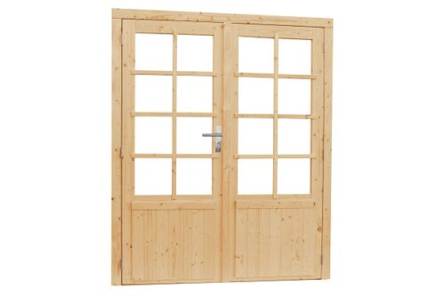 Woodvision Dubbele deur 8-ruits 168x201 cm - Groen geïmpregneerd