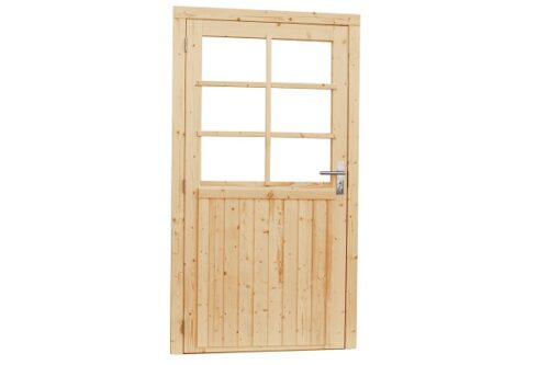 Woodvision Glasdeur 6-ruits 112x201 cm - Groen geïmpregneerd linksdraaiend