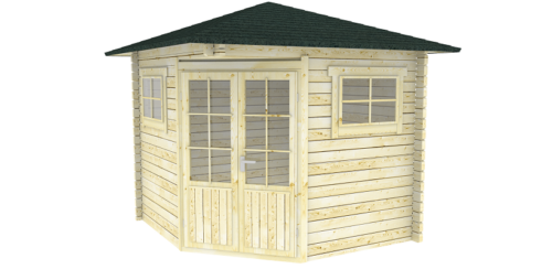 Blokhut 2555 250x250 cm - gecoat