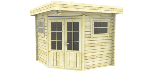 Blokhut 2556 250x250 cm - gecoat