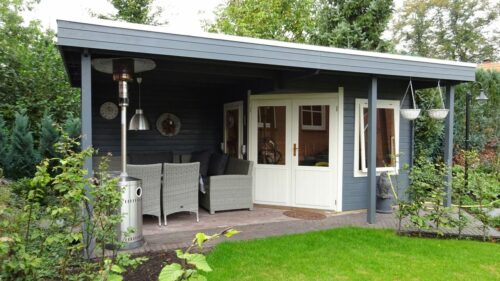 Blokhut 3056Z 275x290 cm + luifel 275 cm