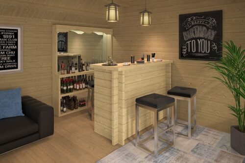 Bar met kabinet 180x72.4x127.3 cm