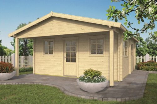 Blokhut Ennis 534x540 cm + luifel 150 cm