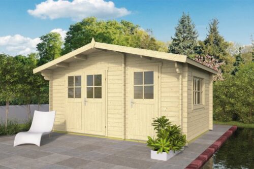 Blokhut Elizabeth 450x280 cm +50 cm oversteek