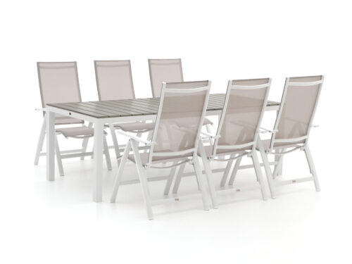 Bellagio Avenza/Fidenza 220cm dining tuinset 7-delig verstelbaar - Laagste prijsgarantie!
