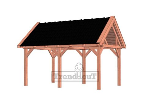 Buitenverblijf zadeldak XL 530x380 cm