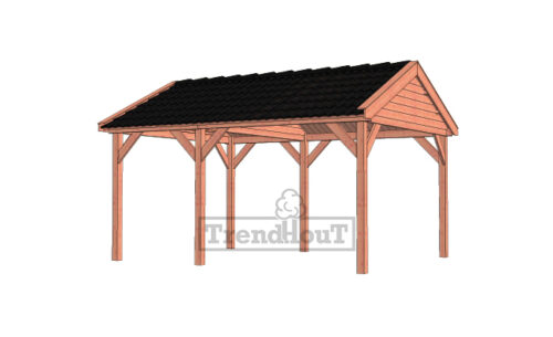 Overkapping Zadeldak Betula 505x415 cm