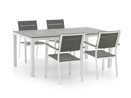 Bellagio Bravo/Fidenza 180cm dining tuinset 5-delig stapelbaar - Laagste prijsgarantie!