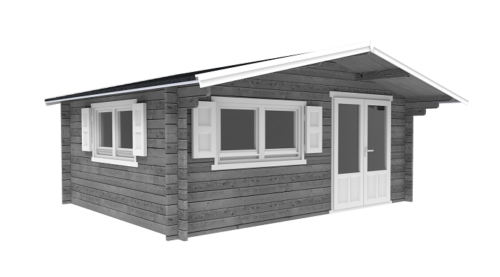 Blokhut 540x540 cm - gecoat