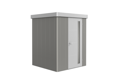 Metalen berging Neo 1A 180x180 cm - Kwartsgrijs/ zilver