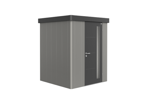 Metalen tuinhuis Neo 1A 180x180 cm - Kwartsgrijs/ donkergrijs