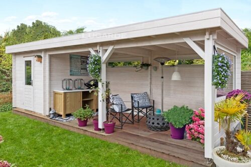 Lugarde Blokhut Zaira (met overkapping) B18 - 800x200 cm