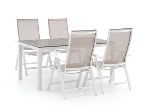 Bellagio Elegance/Fidenza 160cm dining tuinset 5-delig verstelbaar - Laagste prijsgarantie!