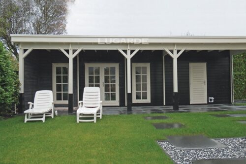 Lugarde Blokhut Coco (met overkapping) B56 - 950x500 cm