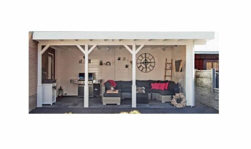 Veranda Curacao VB02 - 300x600 incl. achterwand en zijwand