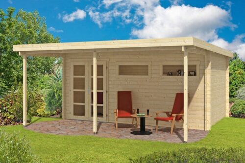 Blokhut Etten Leur 500x300 cm + luifel 200 cm - geïmpregneerd