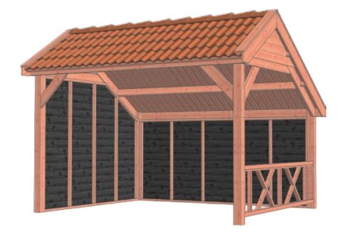 Kapschuur De Deel 400x340 cm - Combinatie 1