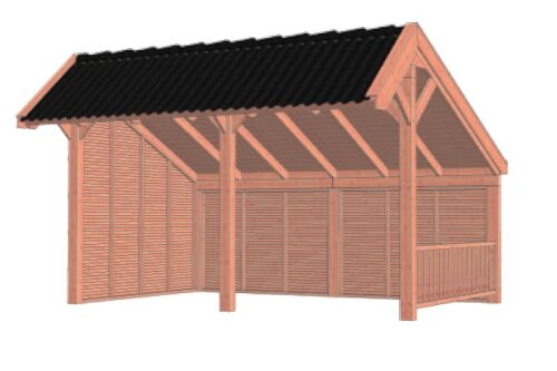 Kapschuur De Heerd 500x425 cm - Combinatie 1