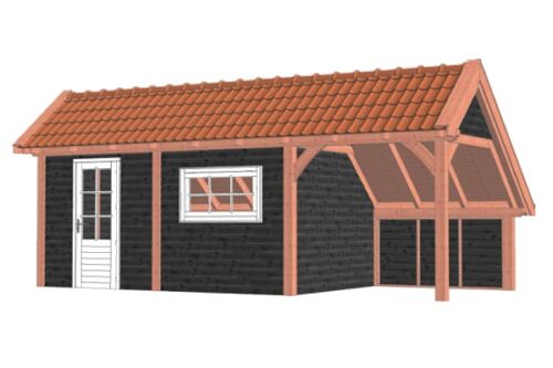 Kapschuur De Hoeve XL 765x380 cm - Combinatie 1