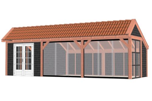 Kapschuur De Stee 900x360 cm - Combinatie 1