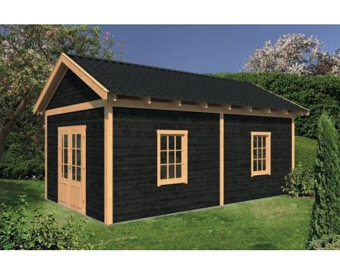 Lariks/Douglas Overkapping Hamar XL type 4 zwart 678x445cm