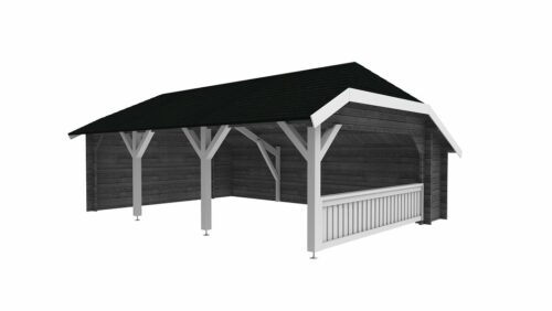 Wolfskapschuur WKS1 645x535 cm - Zonder berging - Geheel Gecoat