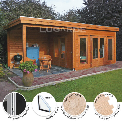 Lugarde Tuinhuis Prima Indy (met overkapping) - 660x240 cm