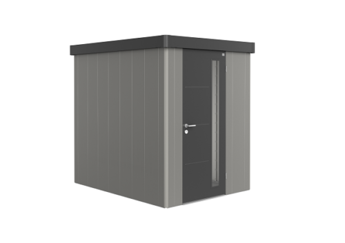 Metalen berging Neo 2A 180x236 cm - Kwartsgrijs/ donkergrijs