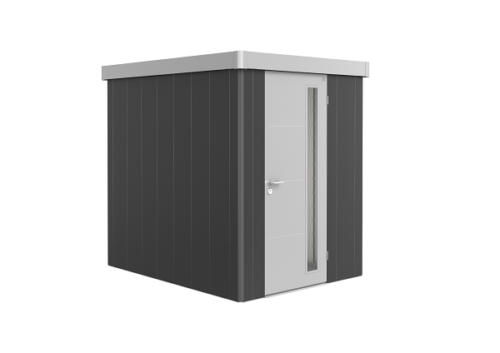 Metalen berging Neo 2A 180x236 cm - Donkergrijs/ zilver