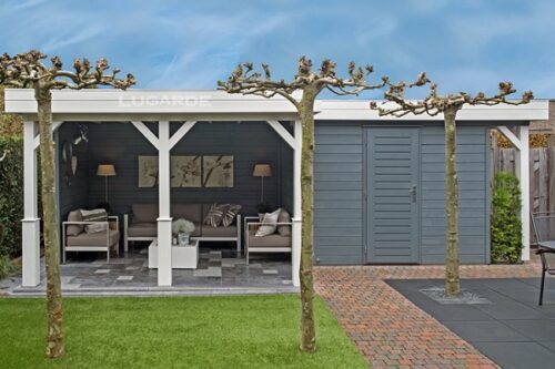 Tuinhuis Prima Jaxy (met overkapping) PR31 - 720x300 cm