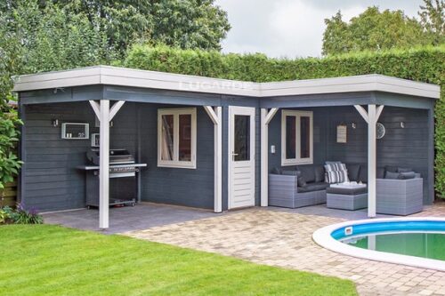 Tuinhuis Prima Katja (met overkapping) PR40 - 720x600 cm