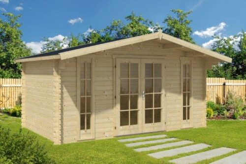 Blokhut Klaproos 380x290 cm - geïmpregneerd