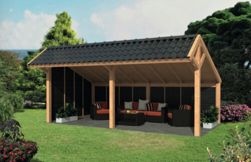 Lariks/Douglas Kapschuur Bergen XL type 2 zwart 677x452 cm