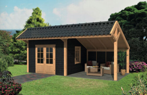 Lariks/Douglas Kapschuur Bergen L type 3 zwart 468x306 cm