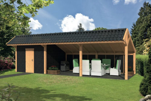 Lariks/Douglas Kapschuur Bergen XL type 7 zwart 989x452 cm