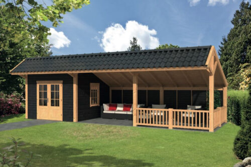 Lariks/Douglas Kapschuur Bergen XL type 8 zwart 989x452 cm