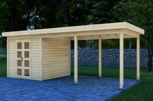 Prime Line blokhut 300x300 cm + luifel 500 cm