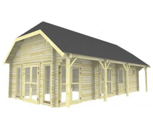 Tuinchalet 1020x480 cm + zijluifel 990x85 cm 70mm