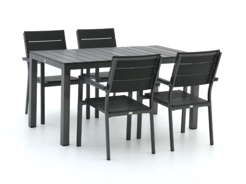 Bellagio Bravo/Fidenza 145cm dining tuinset 5-delig stapelbaar - Laagste prijsgarantie!