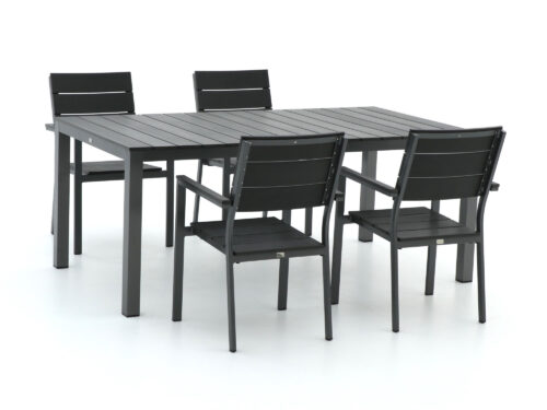 Bellagio Bravo/Fidenza 180cm dining tuinset 5-delig stapelbaar - Laagste prijsgarantie!