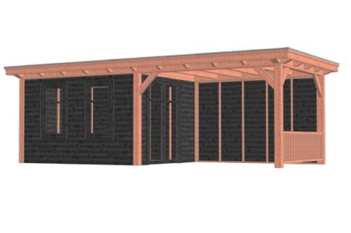 Buitenverblijf Florence 780x360 cm - Plat dak - Combinatie 1