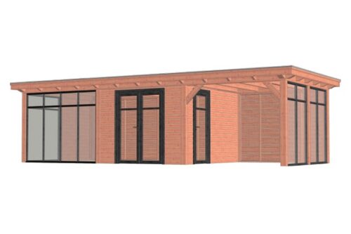 Buitenverblijf Florence 940x425 cm - Plat dak - Combinatie 1