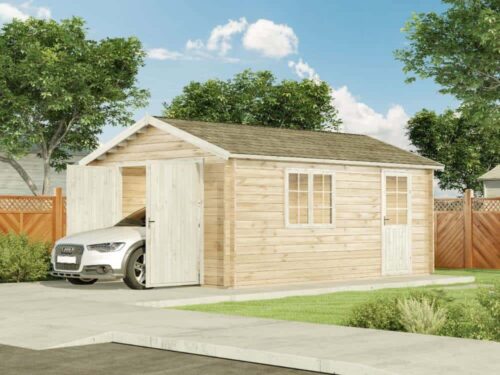 Houten garage model a-70 iso