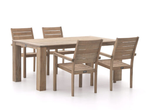 ROUGH-S/ROUGH-X 180cm dining tuinset 5-delig stapelbaar - Laagste prijsgarantie!