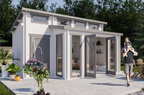 Tuinhuis lausitz-40 iso met uitbreiding