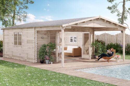 Tuinhuis model nyborg-44 iso met vouwdeur